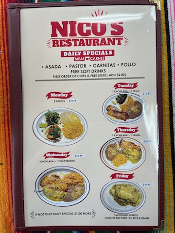 Nico's Restaurant Menu - Image 6